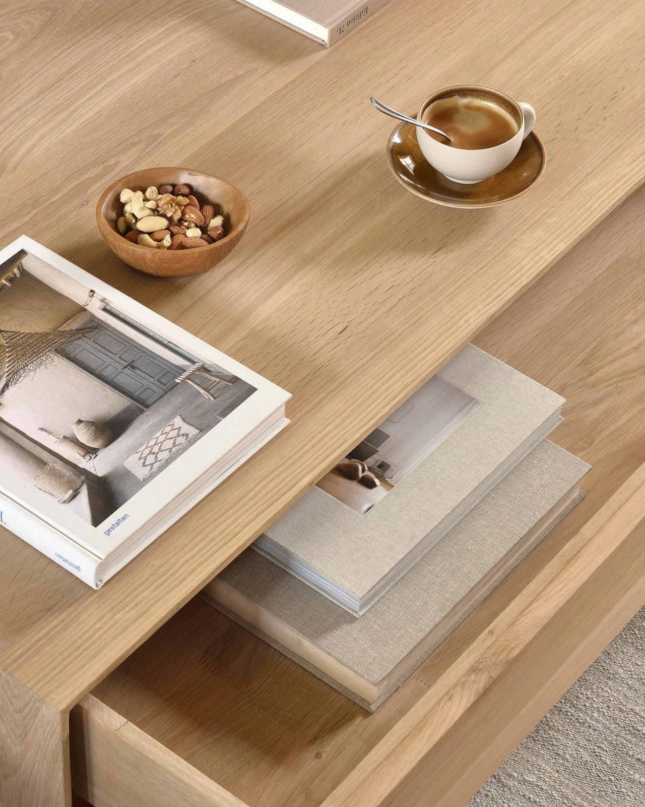 Nordic Oak One Drawer Coffee Table