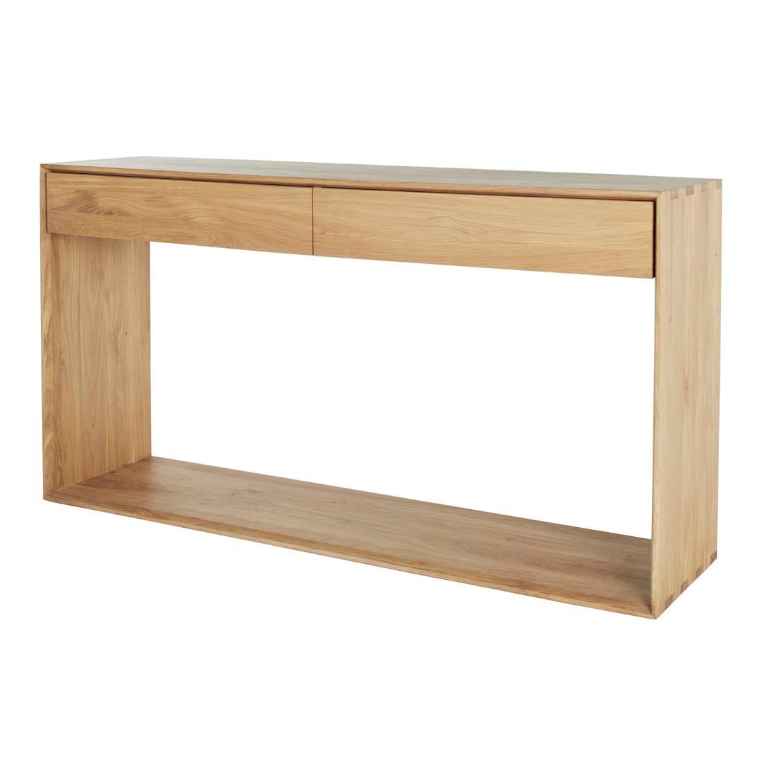 2 Drawer Oak Console