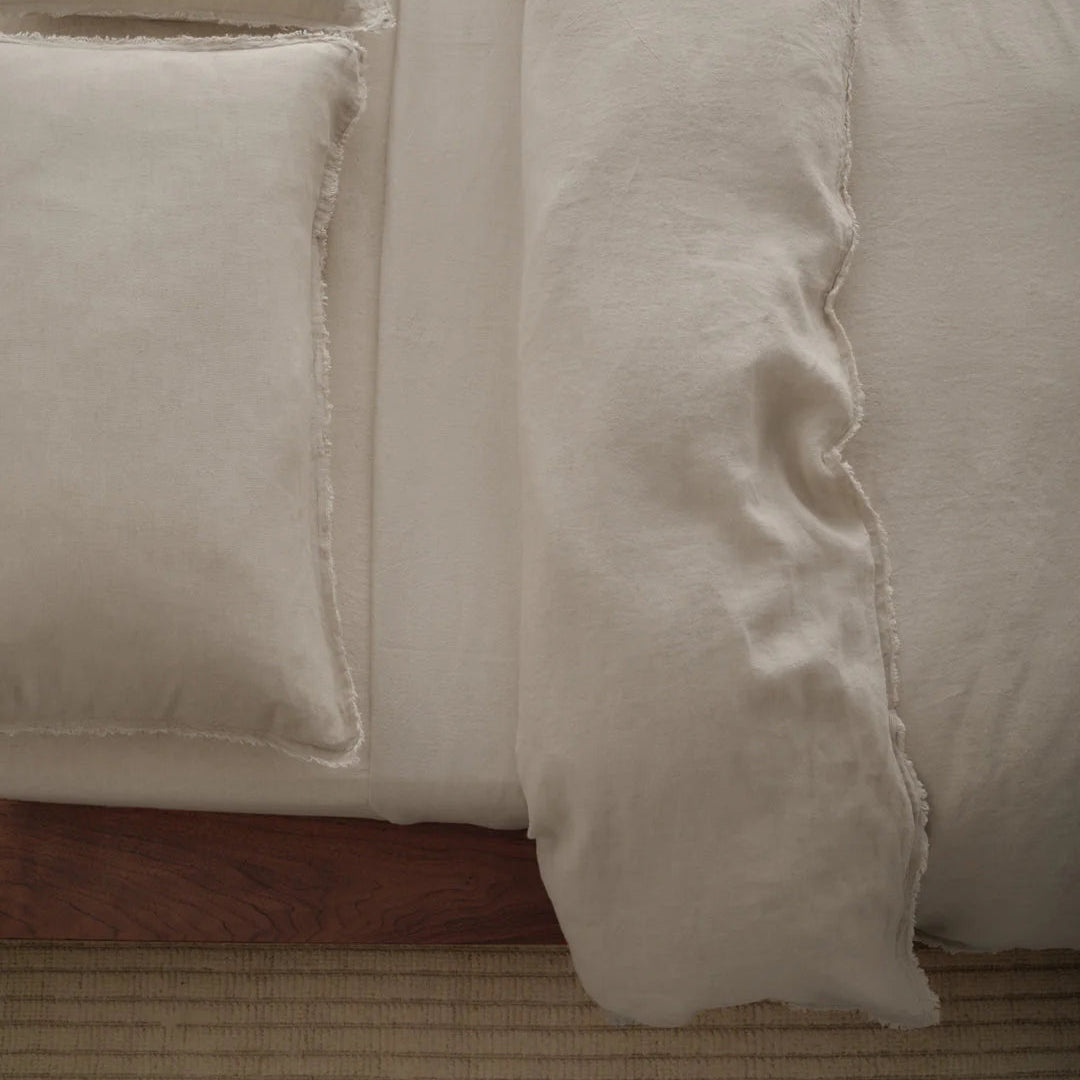 Flocca Linen Pillowcase - Sable